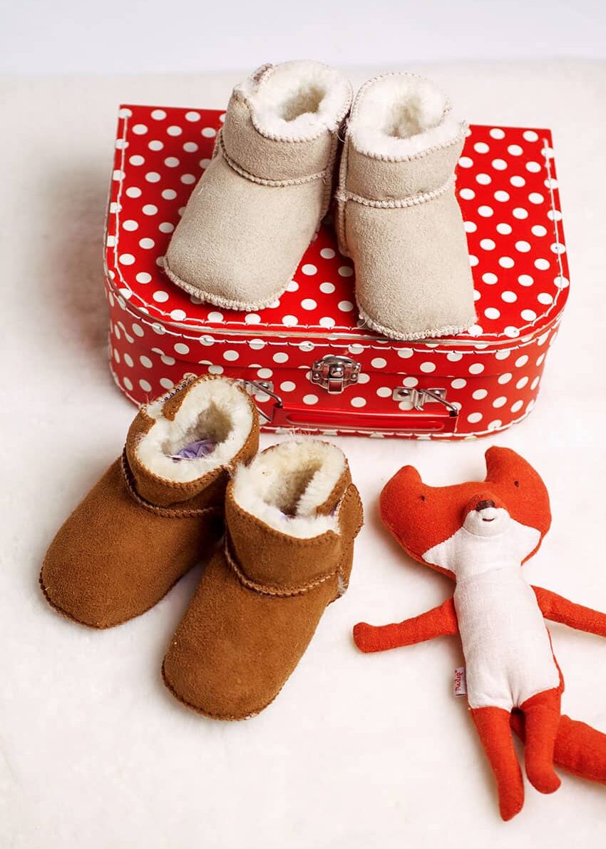 Lammfell-Booties