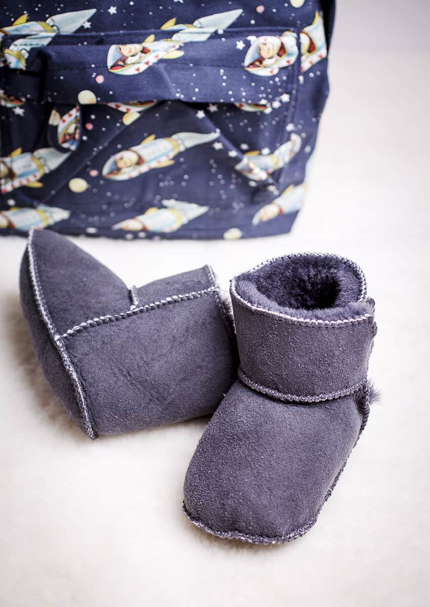 Baby Lammfellbootie, Camel – Bild 4