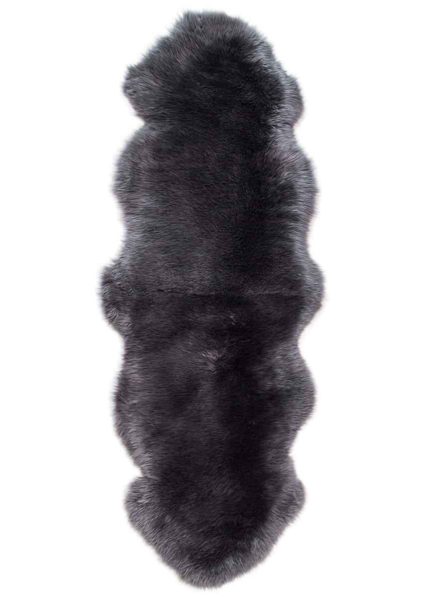 Doppel-Lammfell, Dunkelgrau