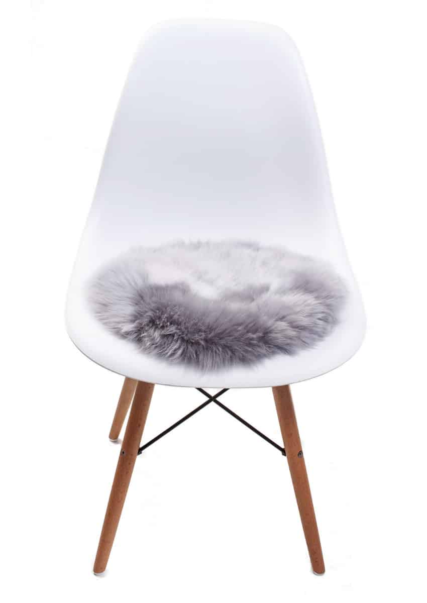 Stuhlauflage rund, Grau