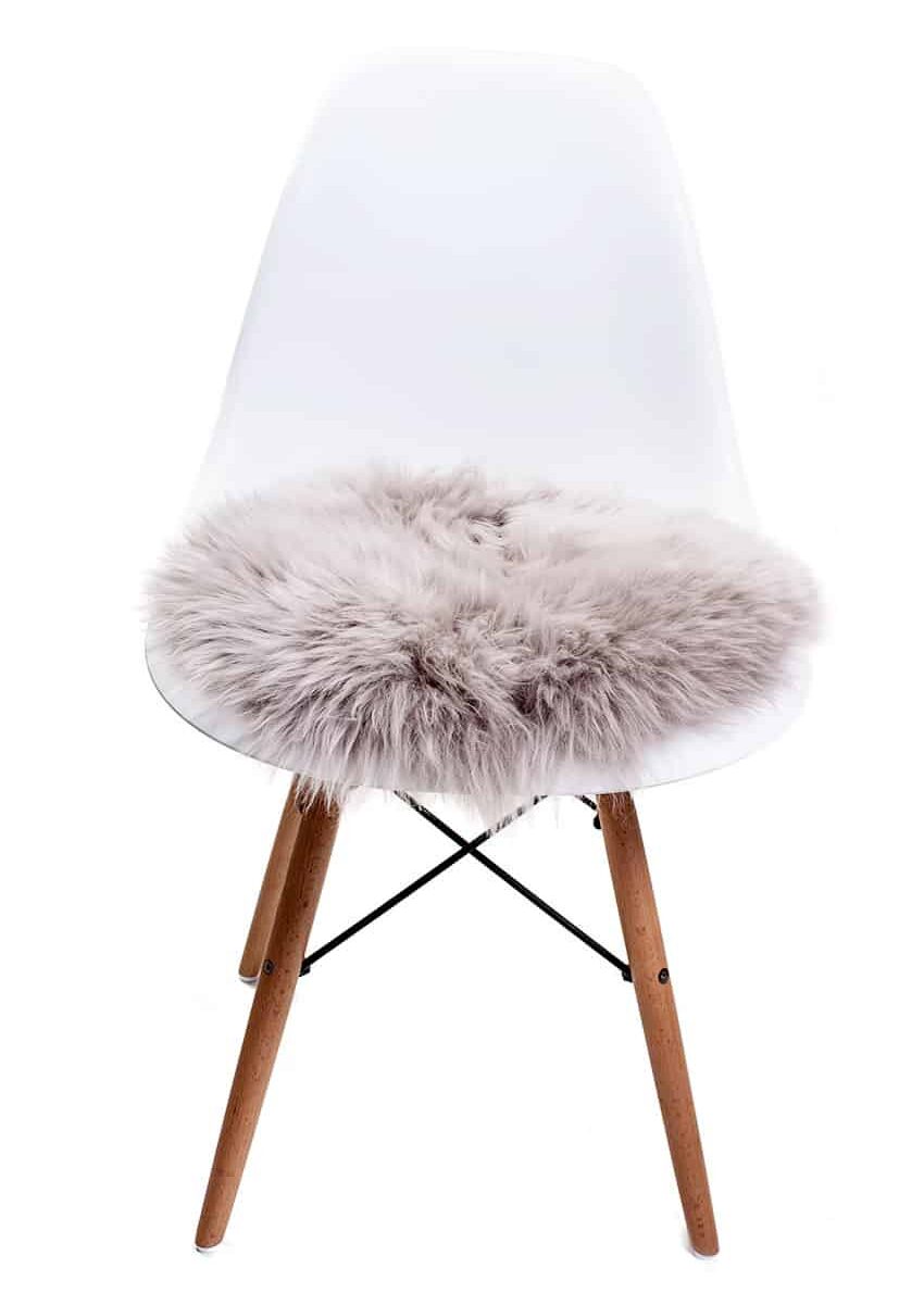 Stuhlauflage rund, Taupe