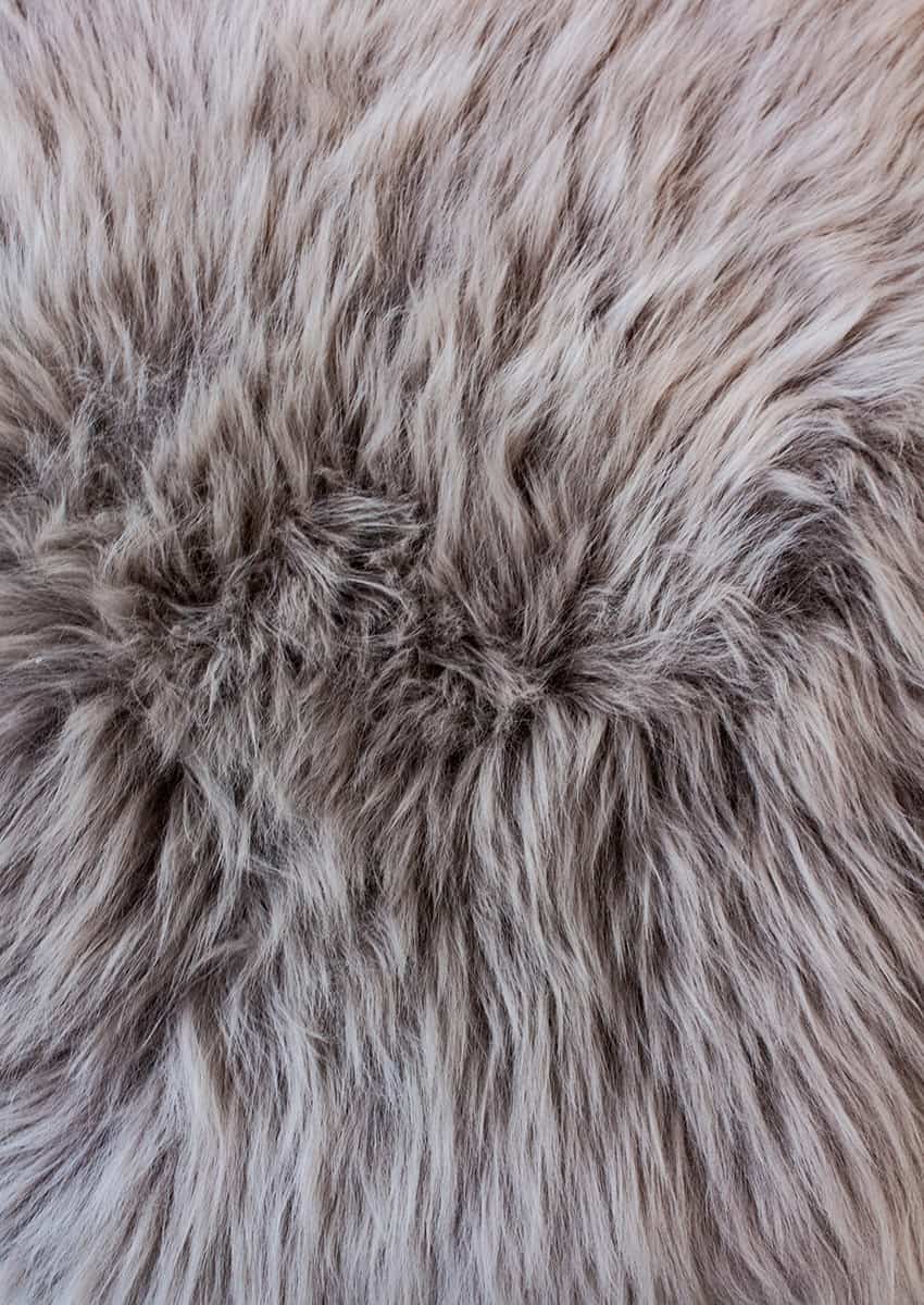 Doppel-Lammfell, Taupe – Bild 4