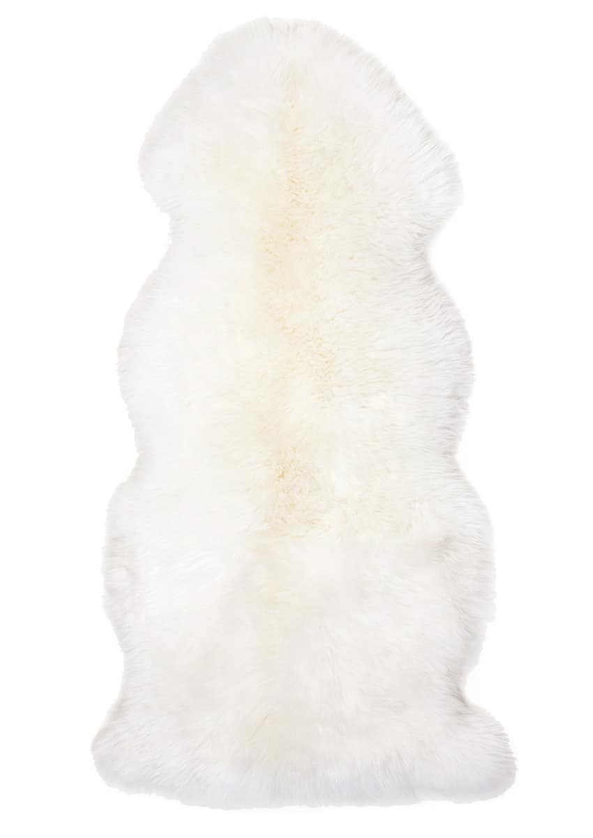 Lammfell 1.5 fach, WollweiĆ