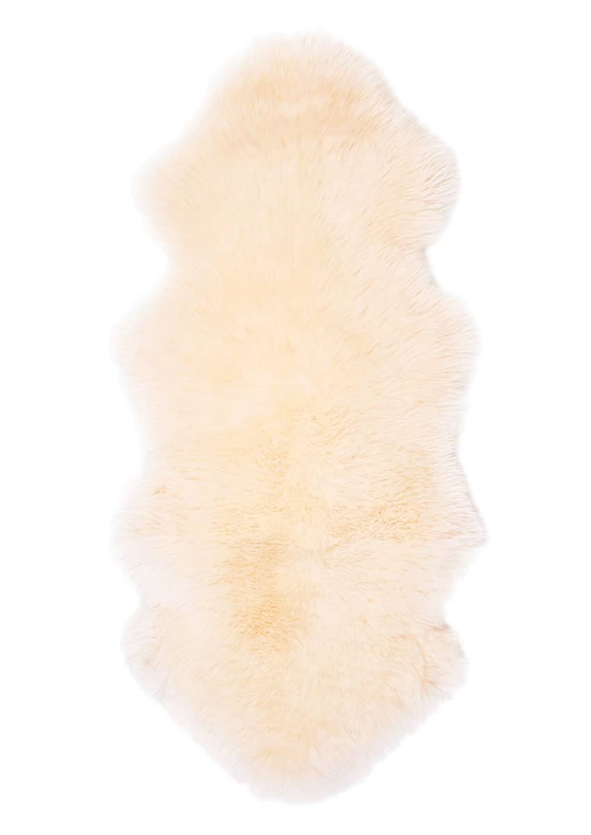 Lammfell 1.5 fach, Kopf-Kopf, Champagner