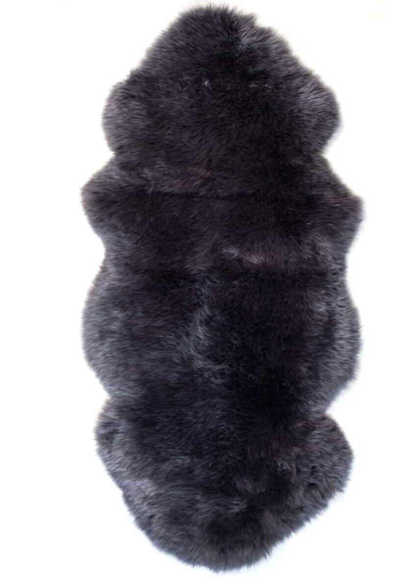 Lammfell 1.5 fach, Kopf-Kopf, Dunkelgrau