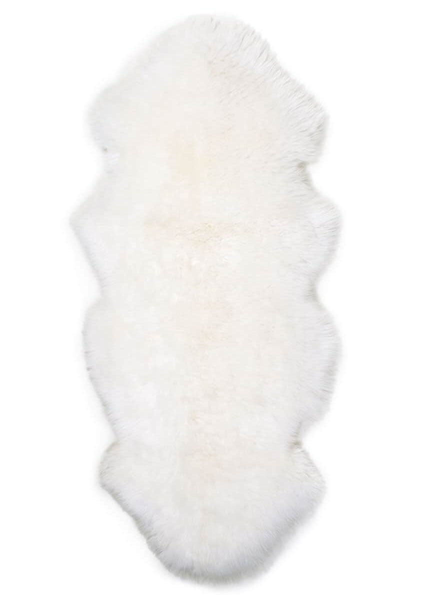 Lammfell 1.5 fach, Kopf-Kopf, Wollweiss