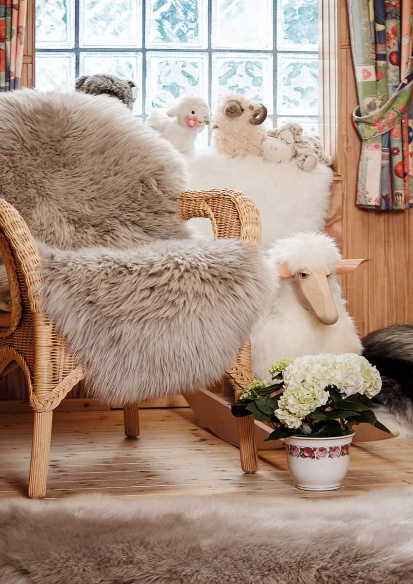 Lammfell 1.5 fach, Kopf-Kopf, Taupe, Sonderangebot – Bild 3