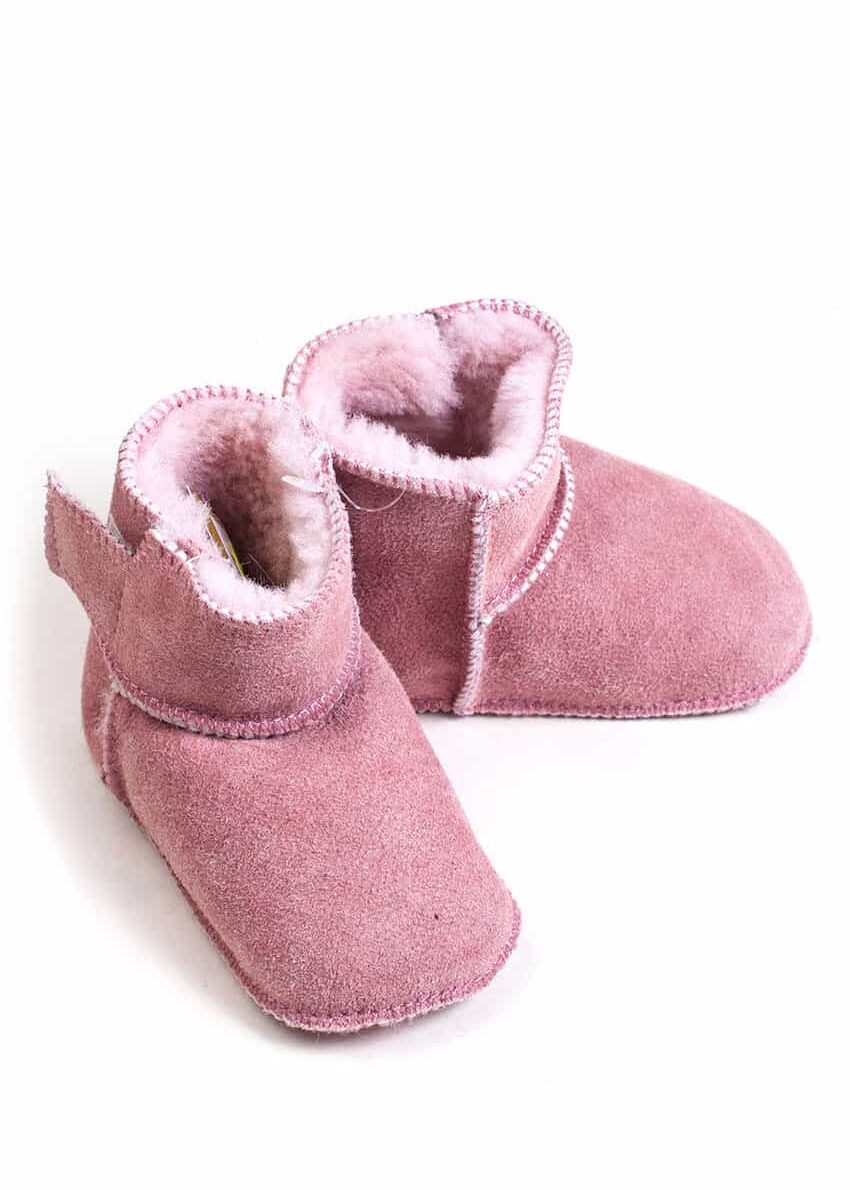 Baby Lammfellbootie, Rosa