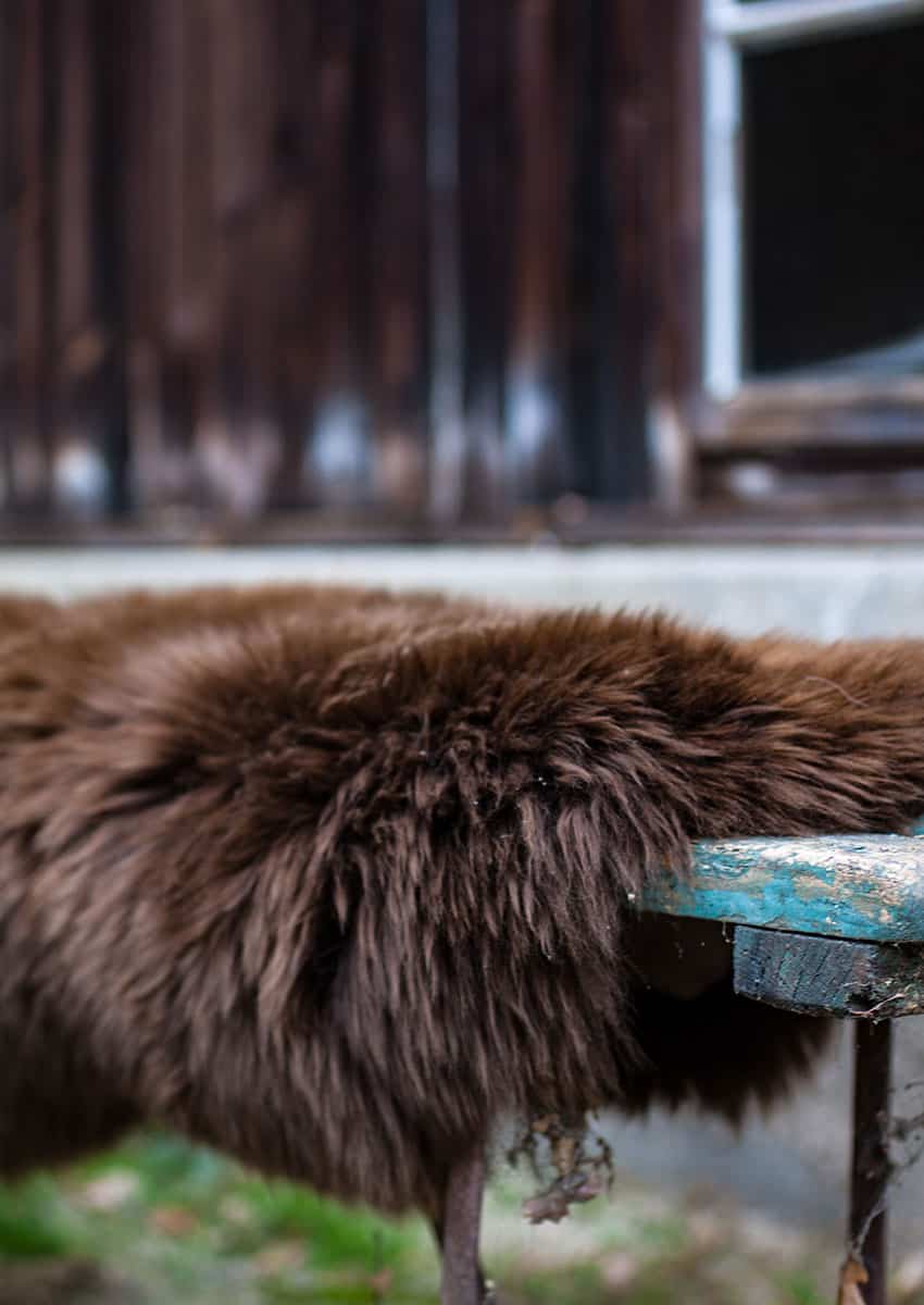 Doppel-Lammfell, Mokka-Braun – Bild 3