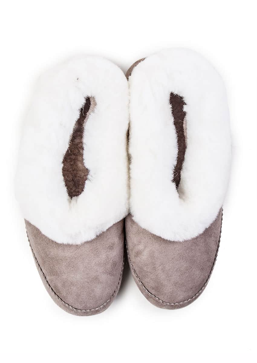 Lammfell-Hausschuh "Emmy", stone, Shepherd® – Bild 2