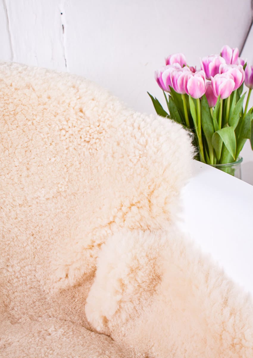 Baby Lammfell, cremeweiß – Bild 2