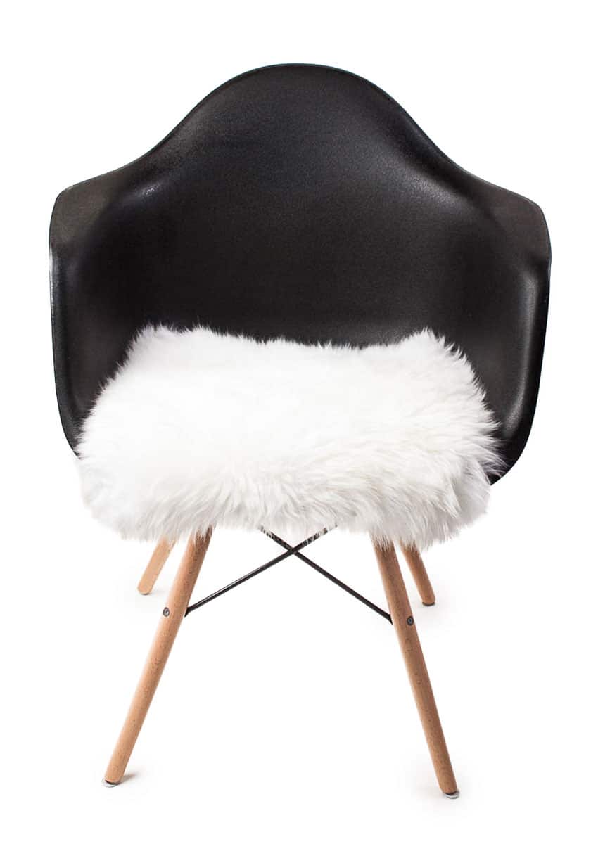 Stuhlauflage Quadrat, wollweiĆ