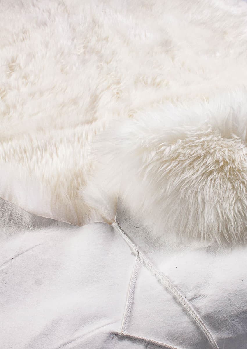 Vierfach-Lammfell, Wollweiss – Bild 2