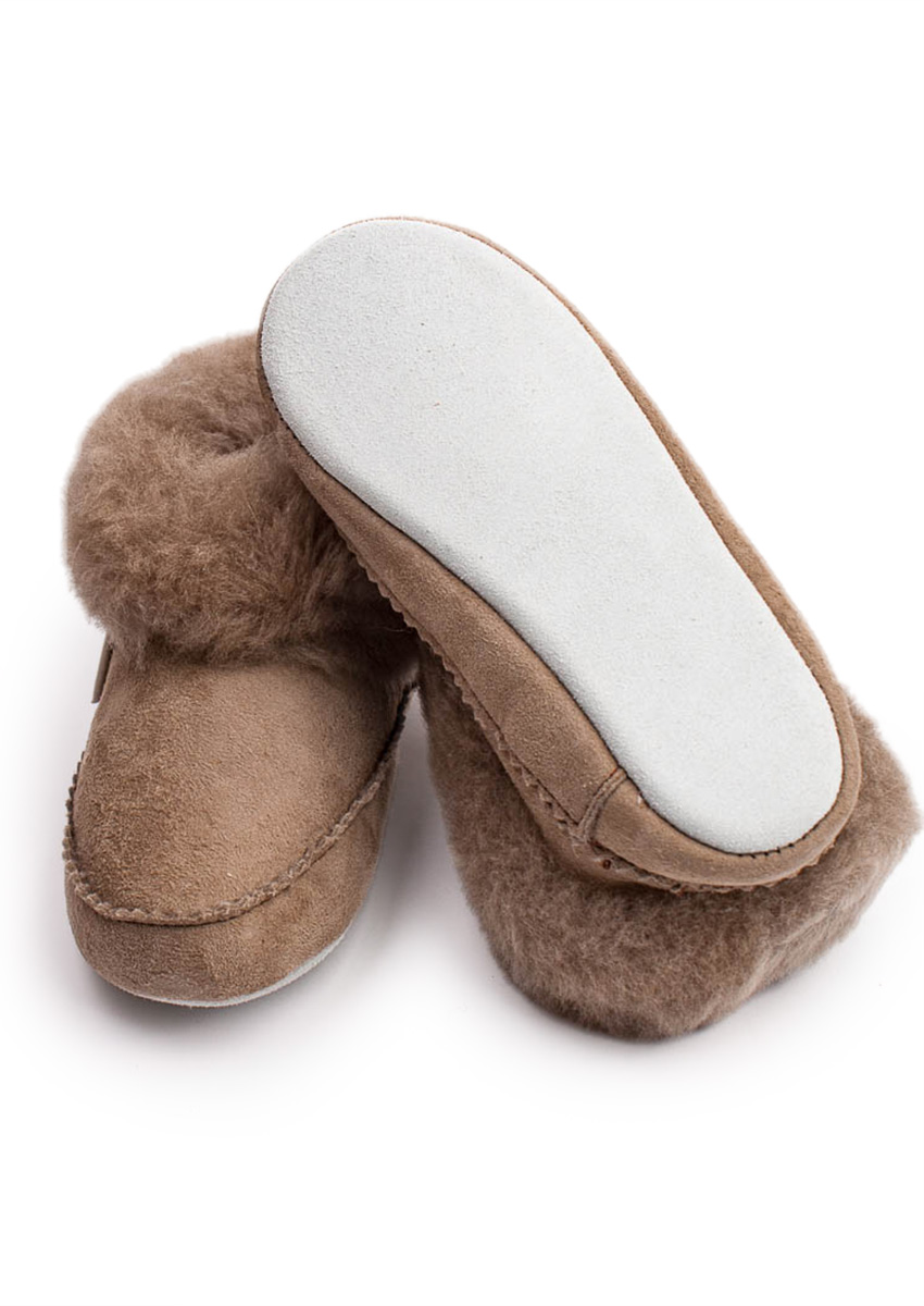 Kinderhausschuh Lammfell "Pitea", stone – Bild 2