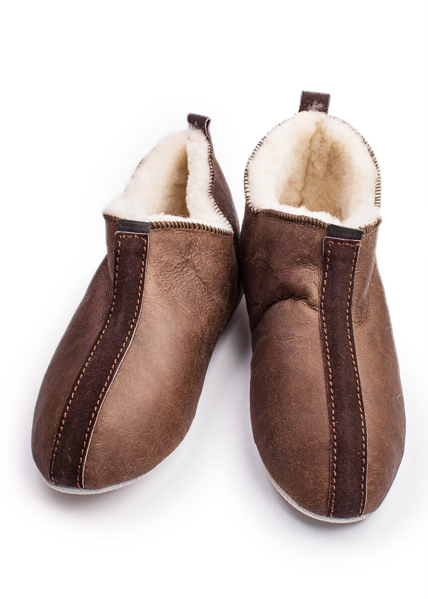 Lammfell-Hüttenschuh "Hendrik" Oiled Antique, Shepherd®