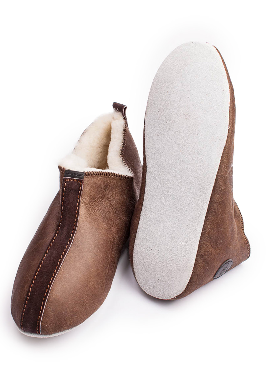 Lammfell-Hüttenschuh "Hendrik" Oiled Antique, Shepherd® – Bild 2