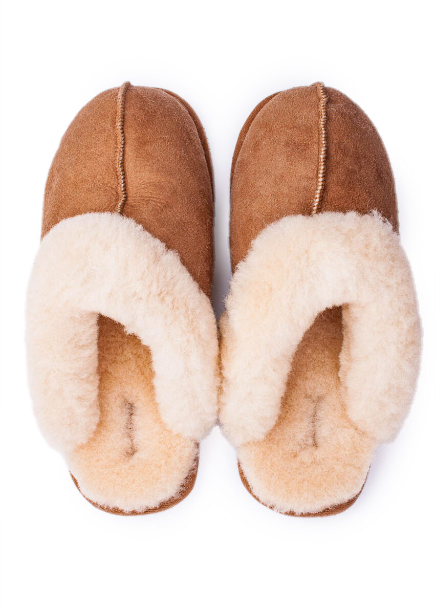 Lammfell-Pantoffel "Jessica", chestnut, Shepherd®