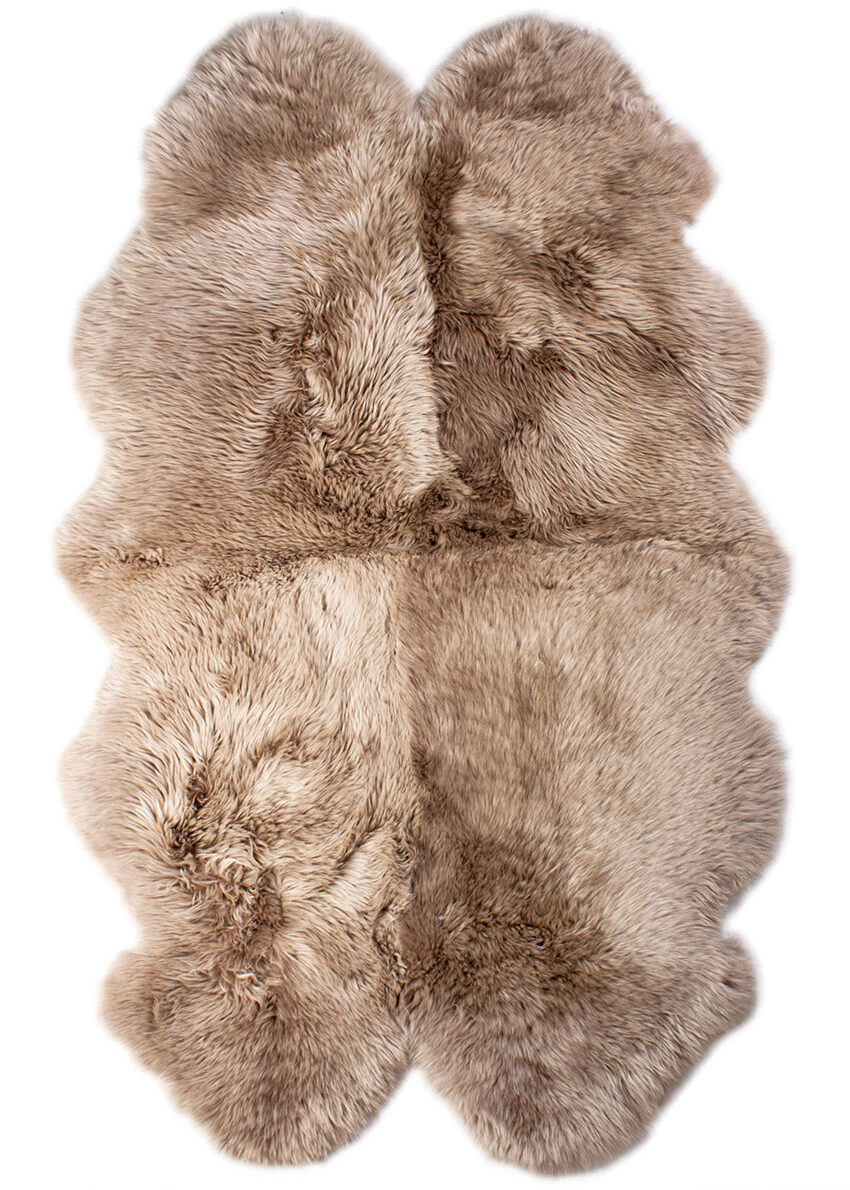 Vierfach-Lammfell, schlamm-taupe