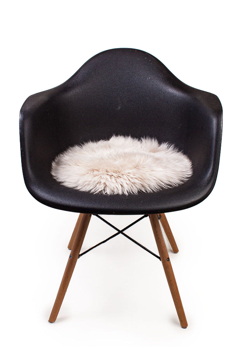 Stuhlauflage rund, Leinen