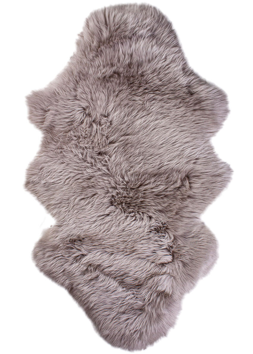 Lammfell, taupe, halb kopf-kopf