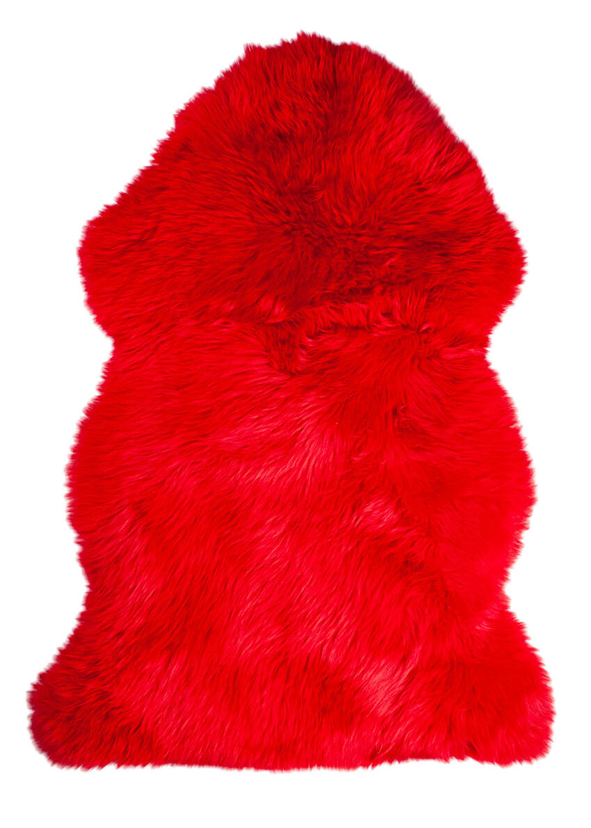 Lammfell bunt, rot