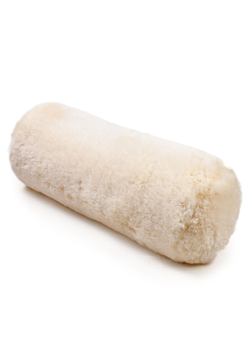 Nackenrolle, medizinisches Lammfell, wollweiß