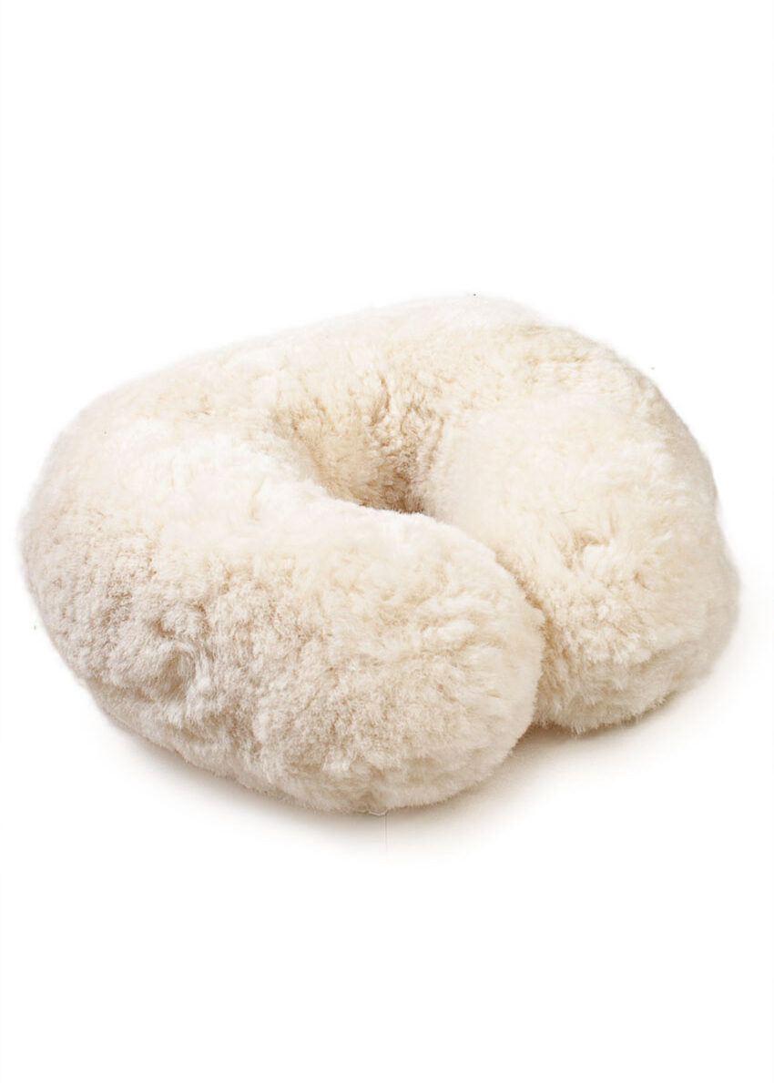 Nackenhörnchen, medizinisches Lammfell, wollweiß