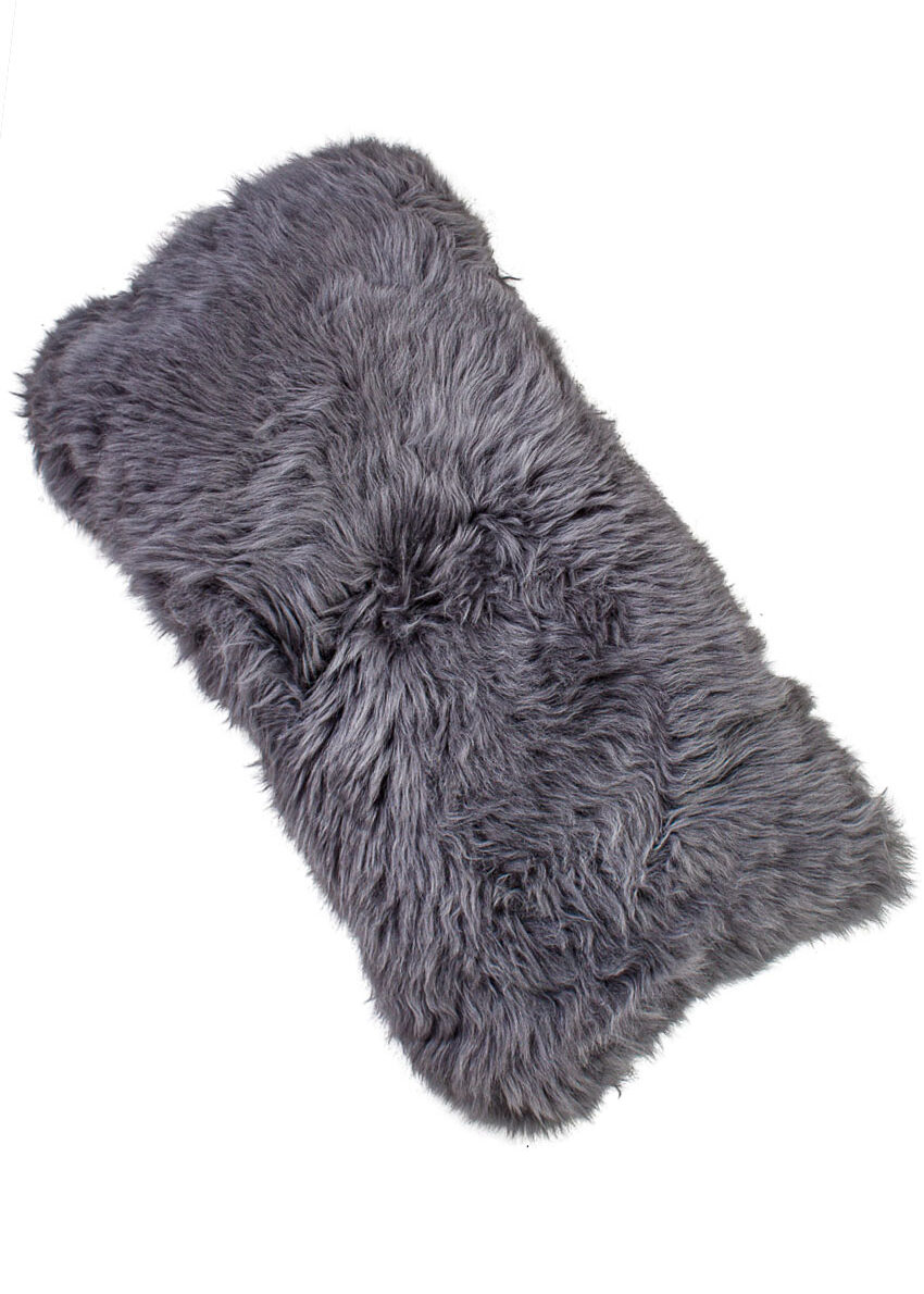 Lammfellkissen lang, grau