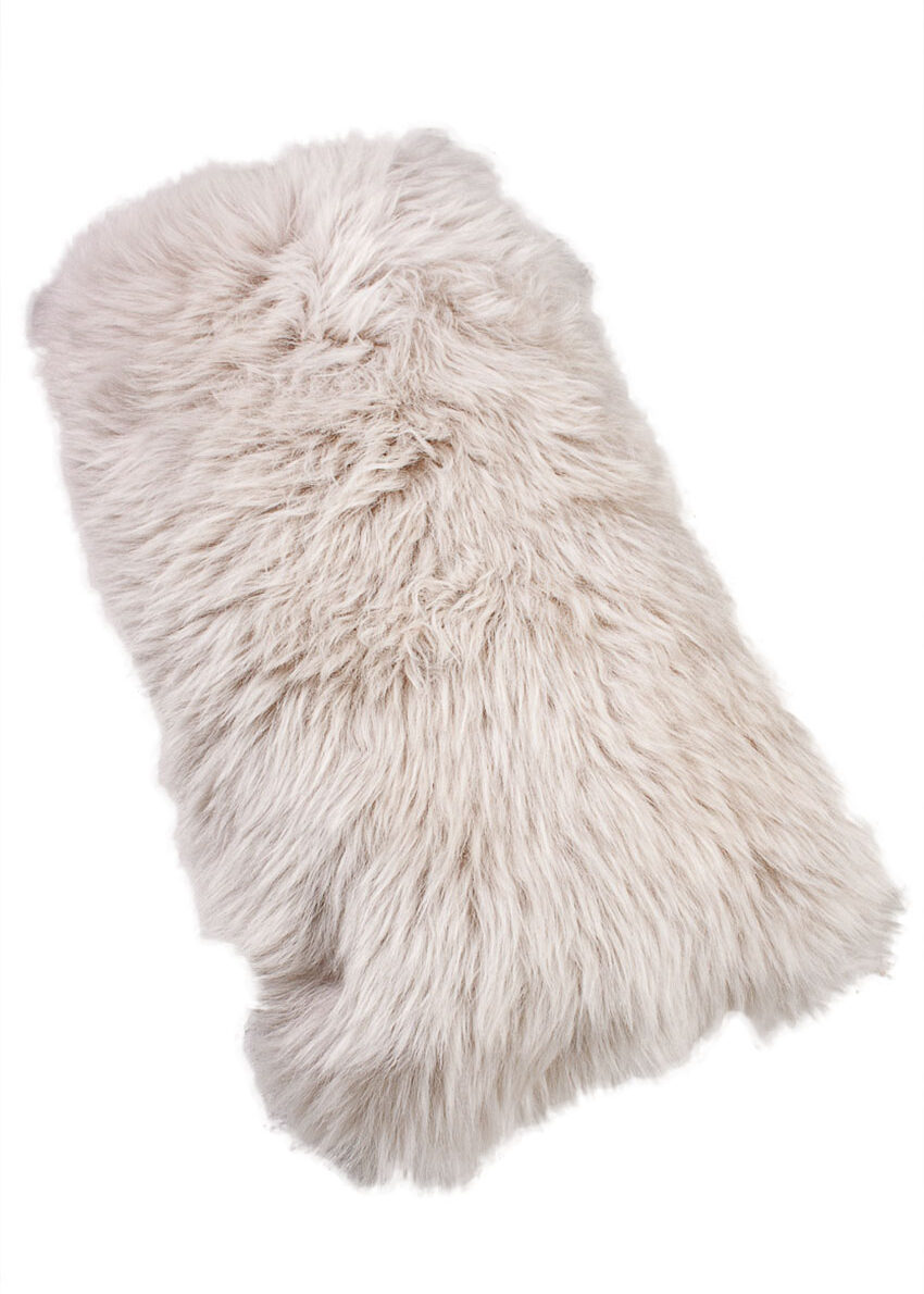 Lammfellkissen lang, leinen