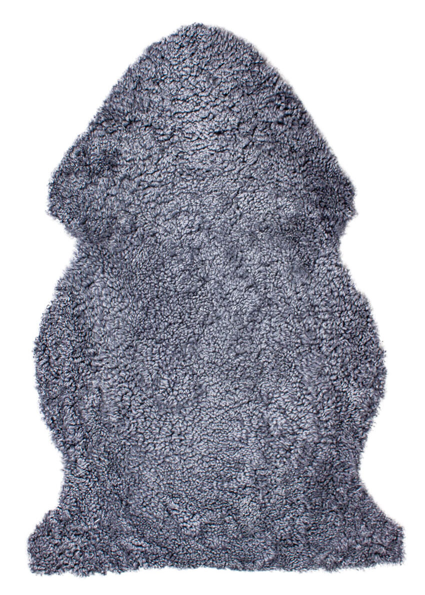 Curly Lammfell "grau-saphir"