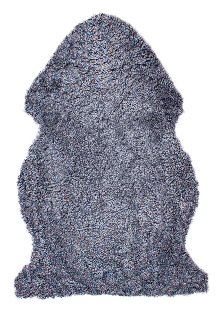 Curly Lammfell "grau-saphir"