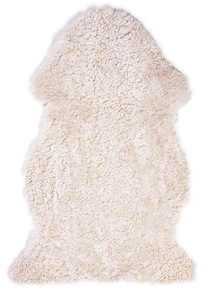 Curly Lammfell "leinen"