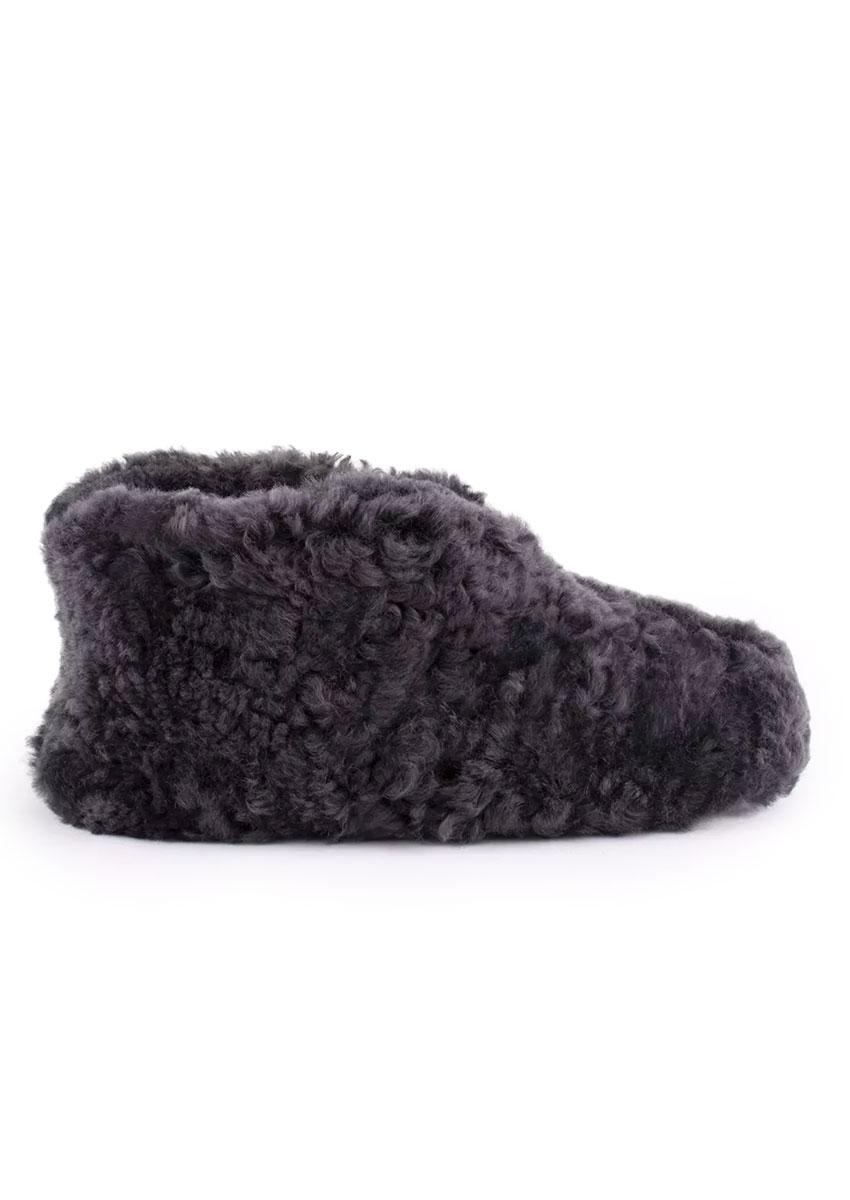 Lammfell-Slipper "Ulla" Asphalt, Shepherd®