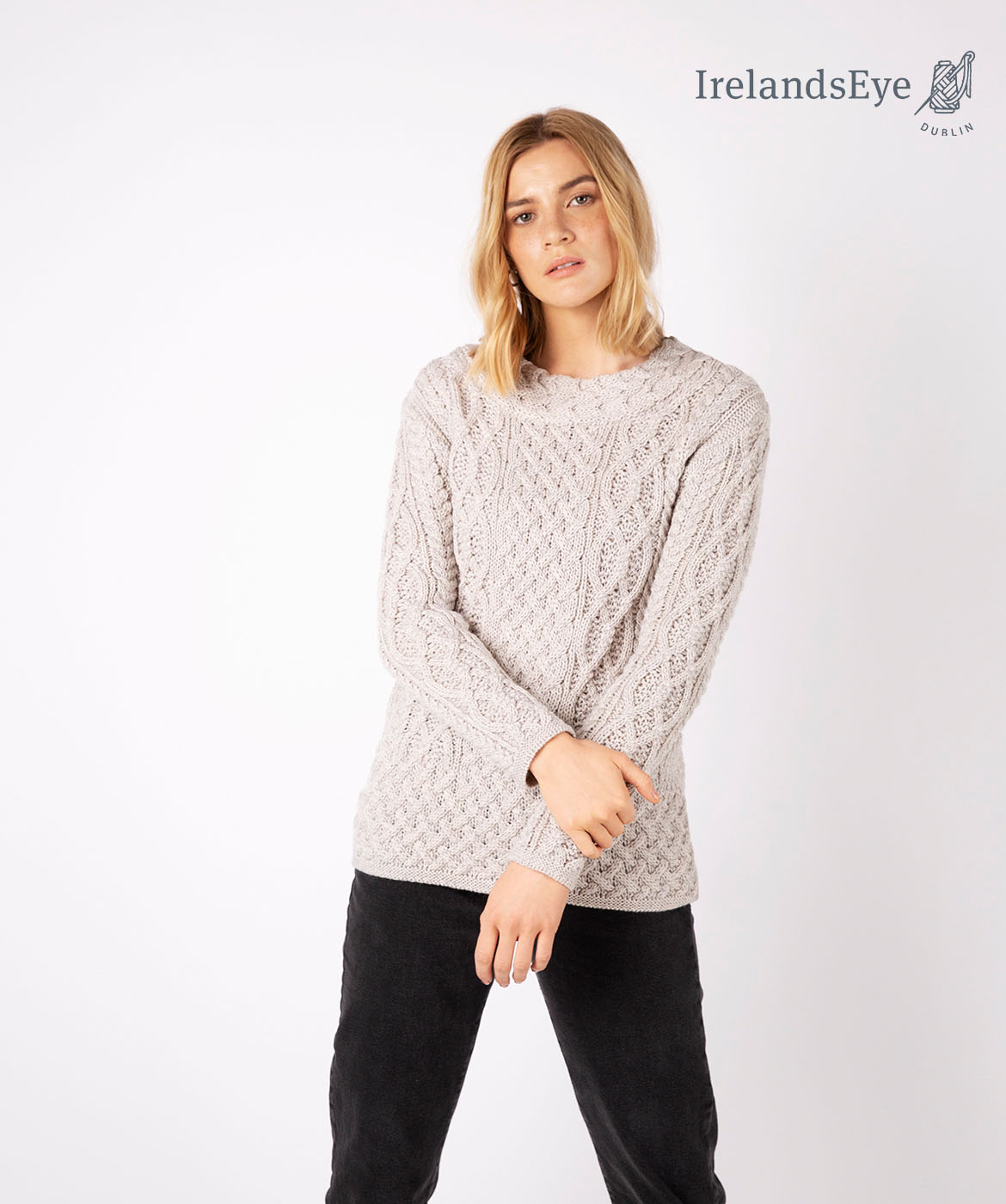 Pullover "Aran Classic" von Irlandseye®, Silver