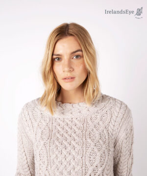 A899 Spindle Aran Cable Neck Sweater in Silver Marl_Medium_FINAL (3)