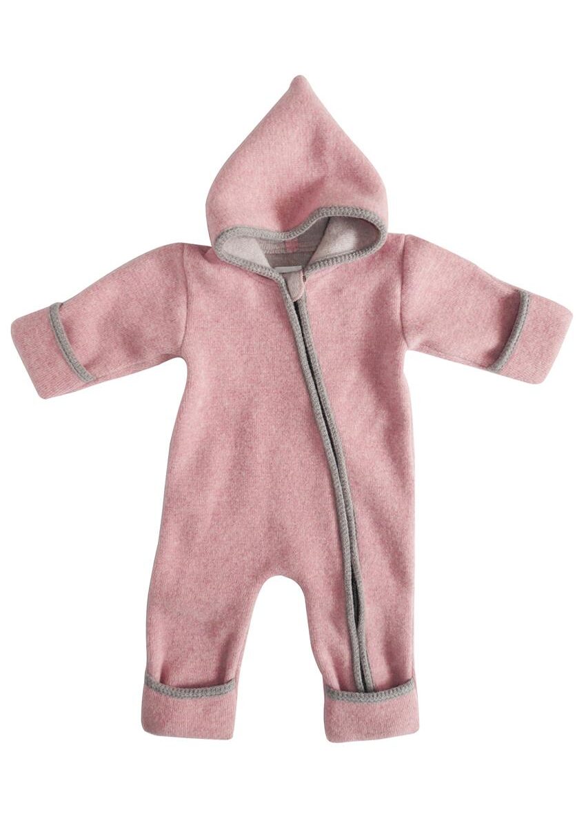 "Donnerstein" Lambswool-Baby Strampler, kamelie