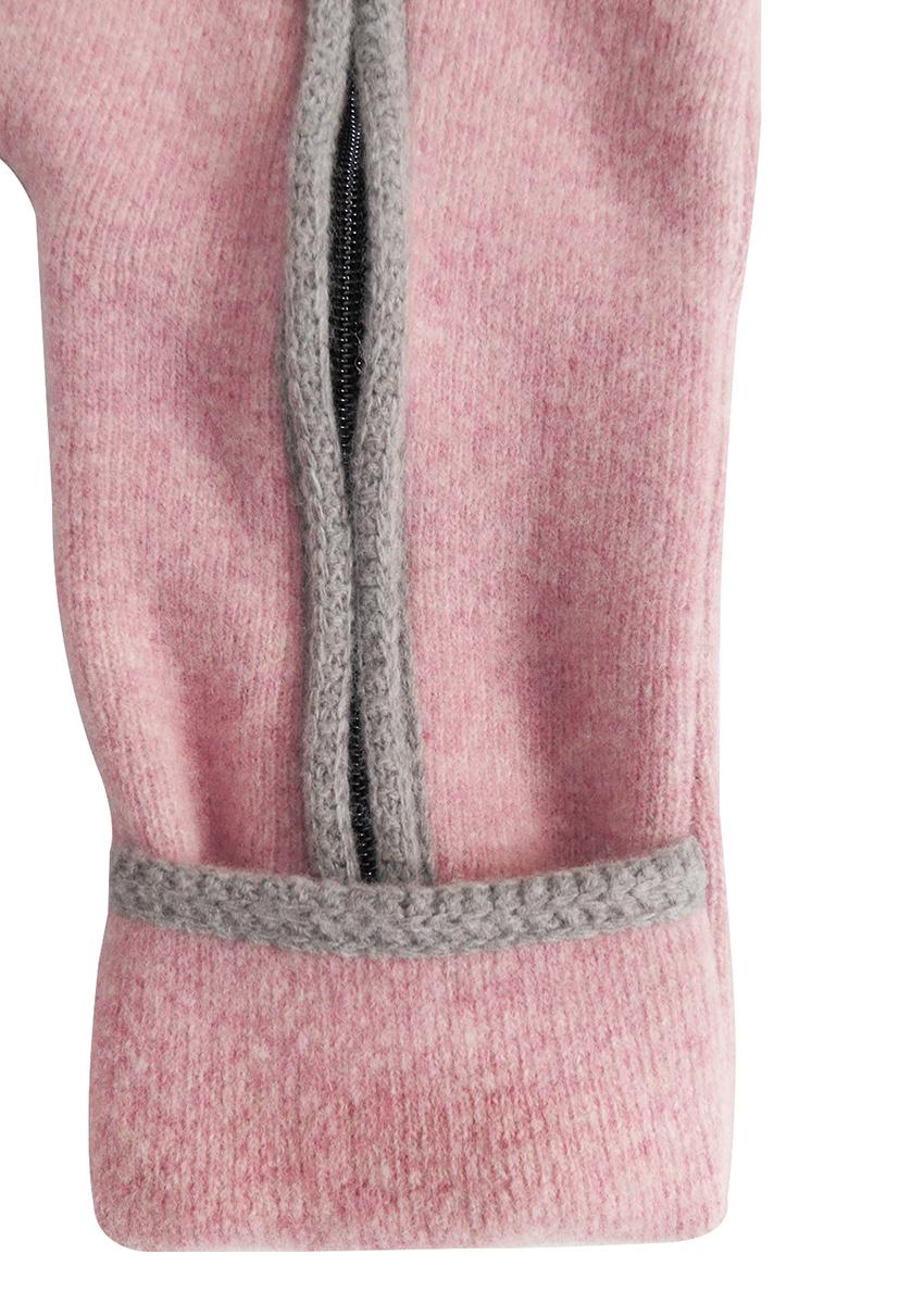 "Donnerstein" Lambswool-Baby Strampler, kamelie – Bild 2