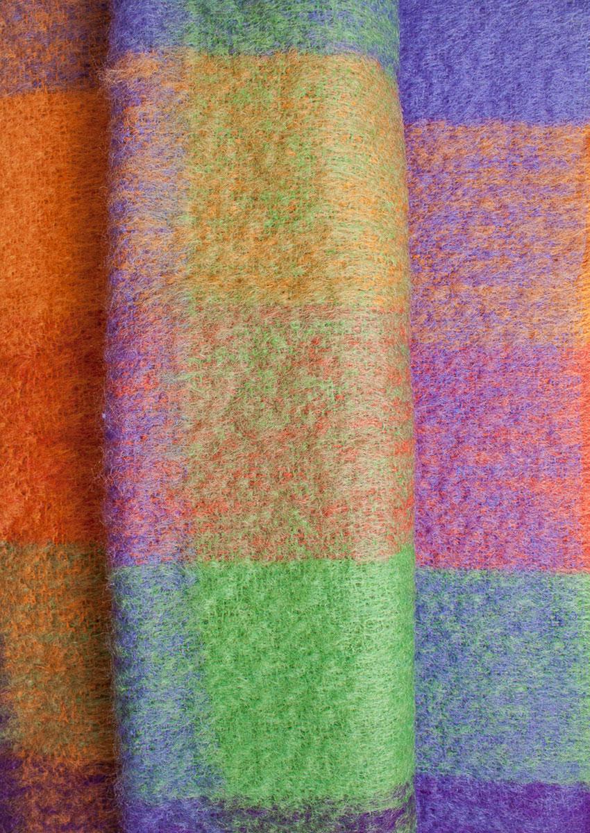 Avoca® Mohair Decke "M212", Grün Lila Orange – Bild 8