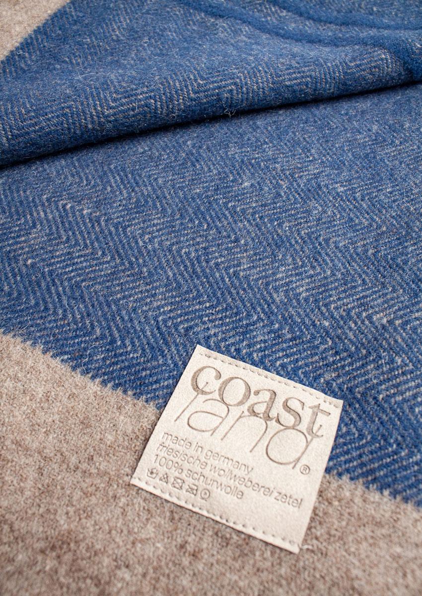 Coastland Wolldecke "FineSoftFish" friesisch-blau/wattgrau – Bild 4