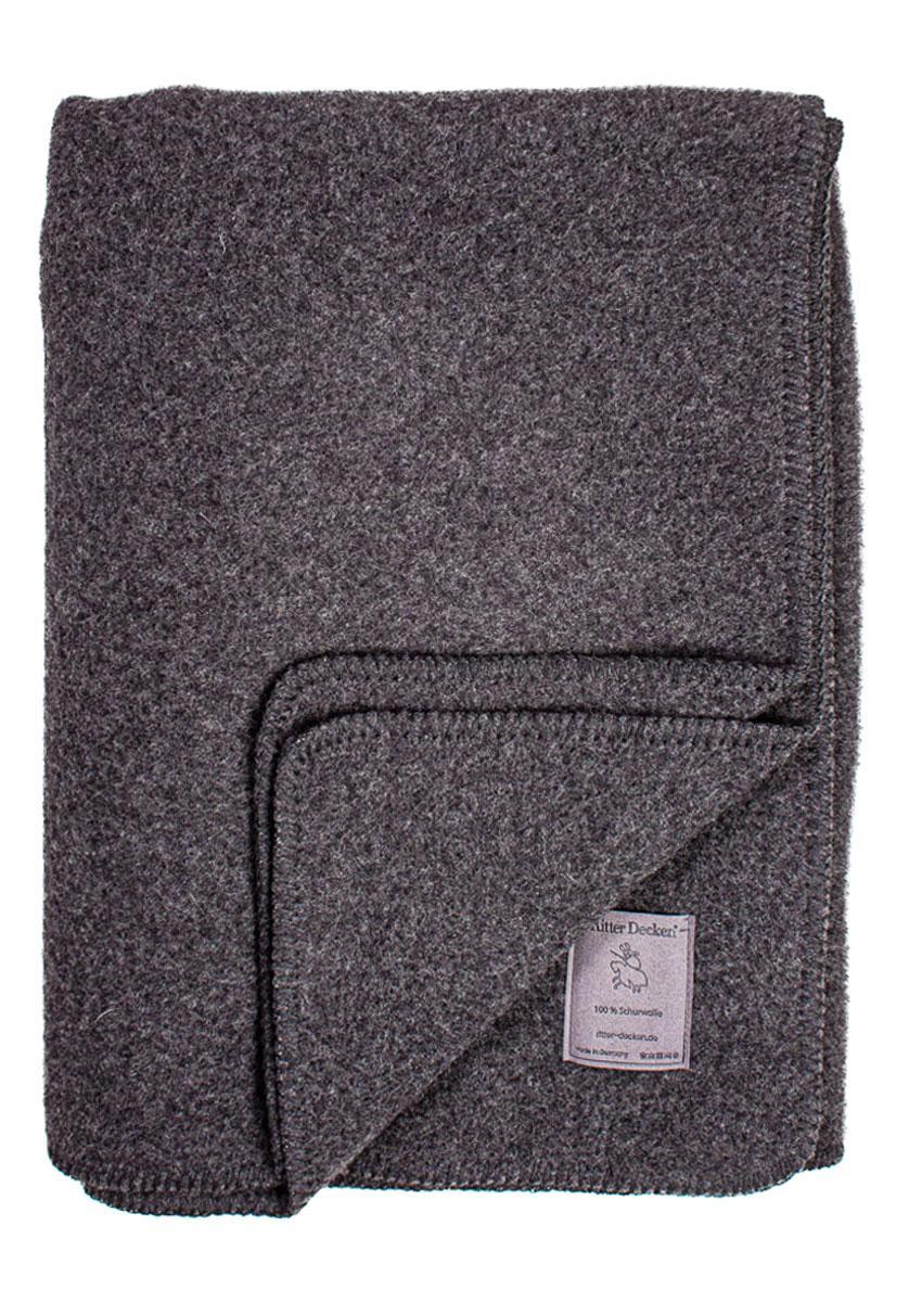 Ritter DeckenĀ® Karlsbad Schurwolldecke (Merinowolle), Anthrazit