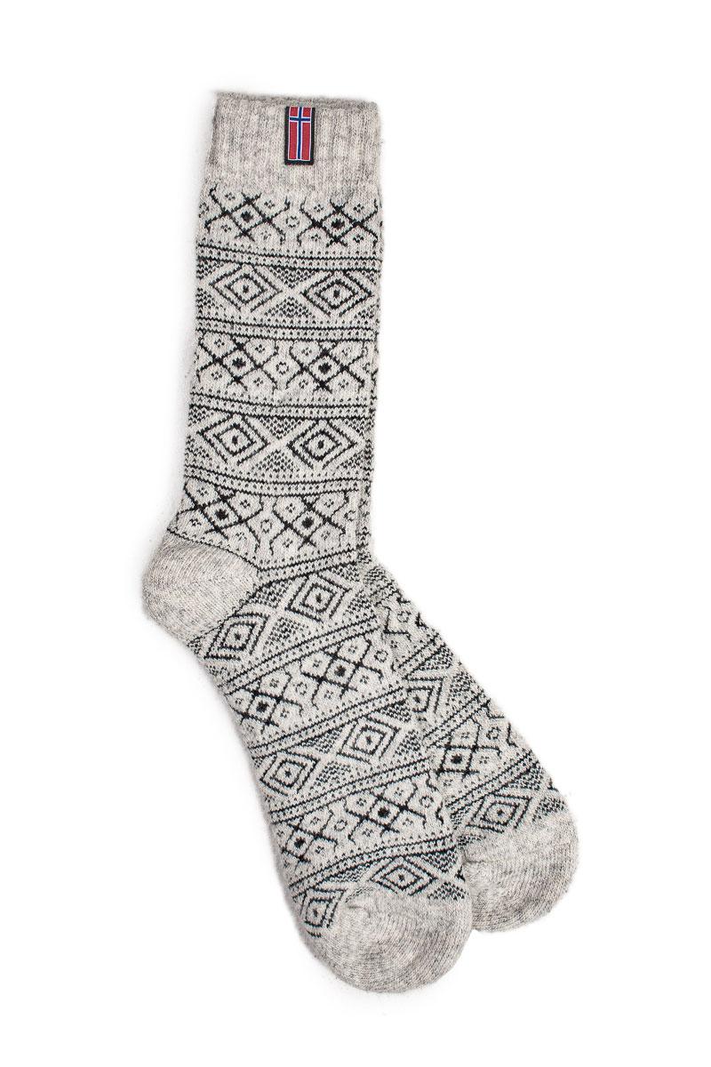 Norwegische Wollsocken, natur