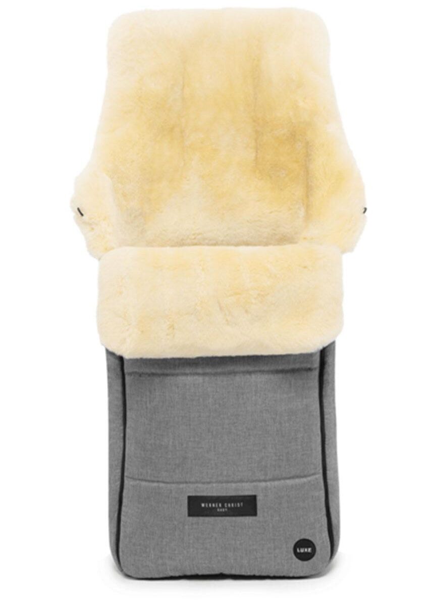 AROSA LUXE Lammfellfußsack, Grigio