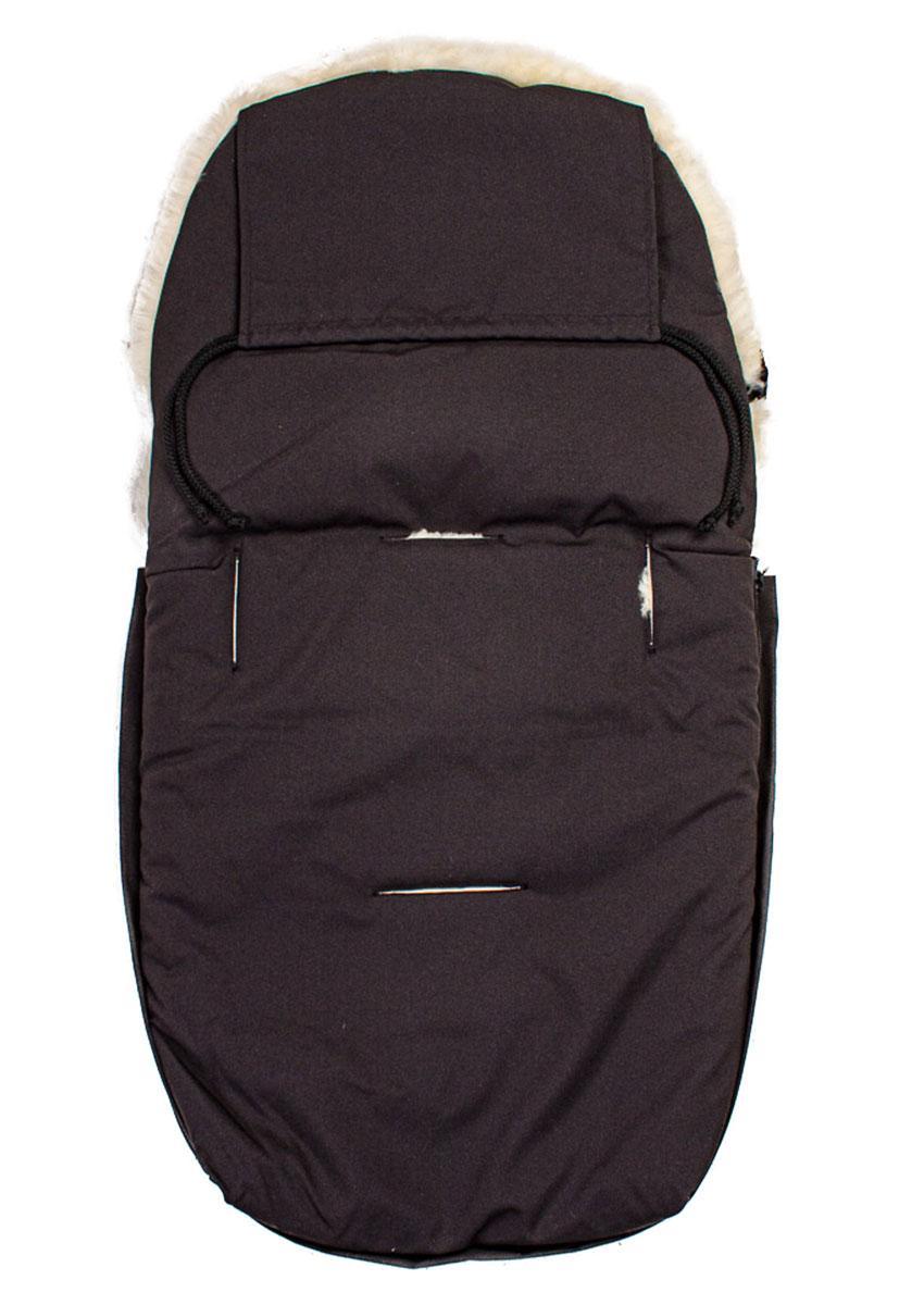 Eisbärchen Lammfellfußsack, schwarz – Bild 3