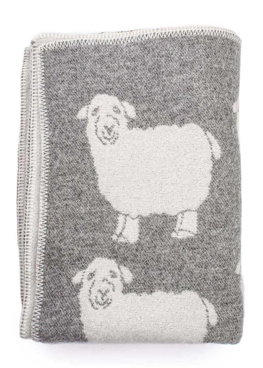 Wolldecke "Lamm", grau
