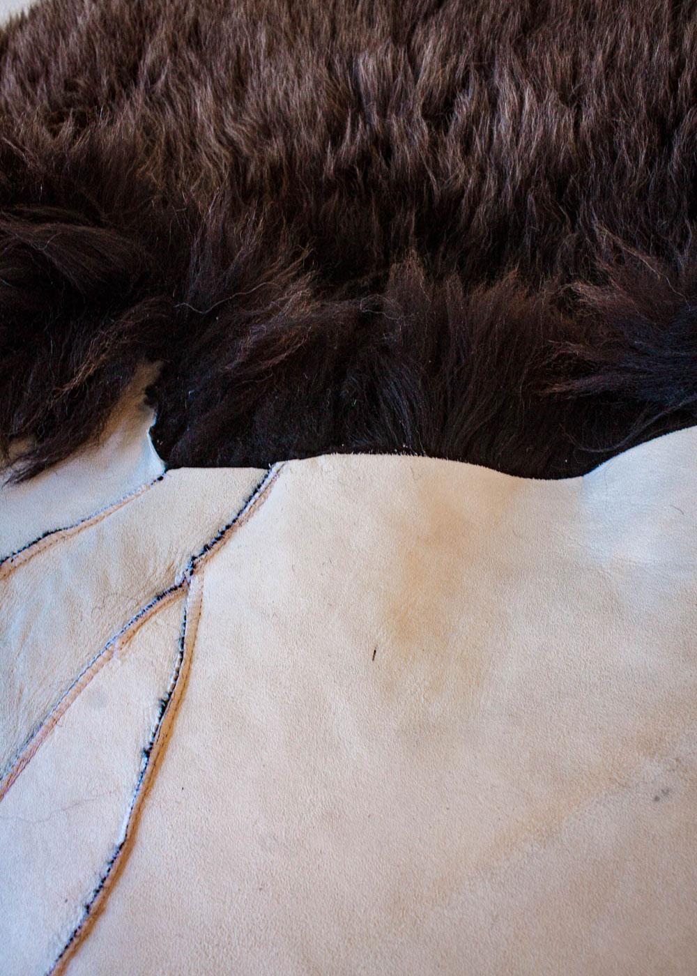 Deutsches Wollschaf dickwollig"Einzelanfertigung XXL" Vierfach-Lammfell – Bild 3