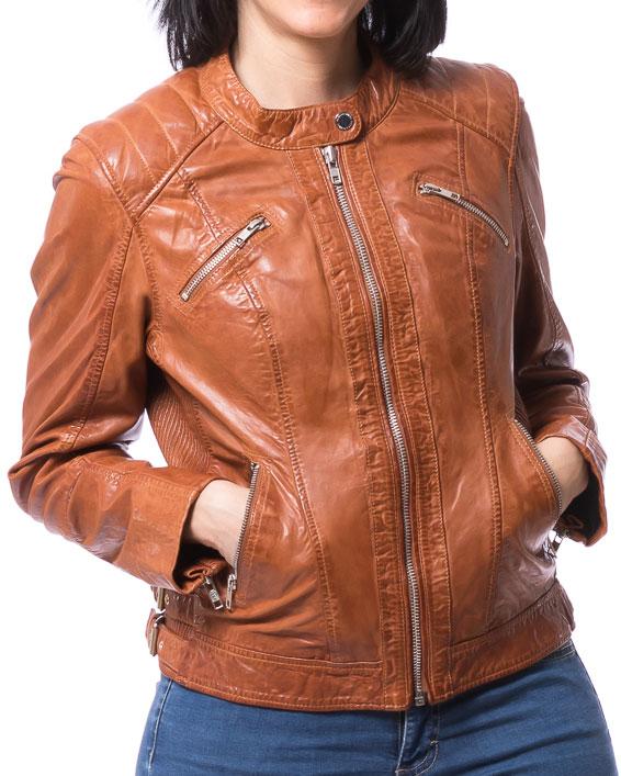 Lederjacke "Vision" ROCKANDBLUE Sweden, cognac – Bild 3