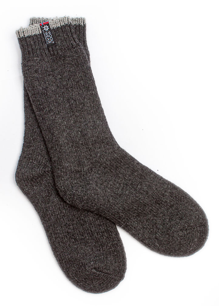 Norwegische Eskimo-Wollsocken, anthrazit