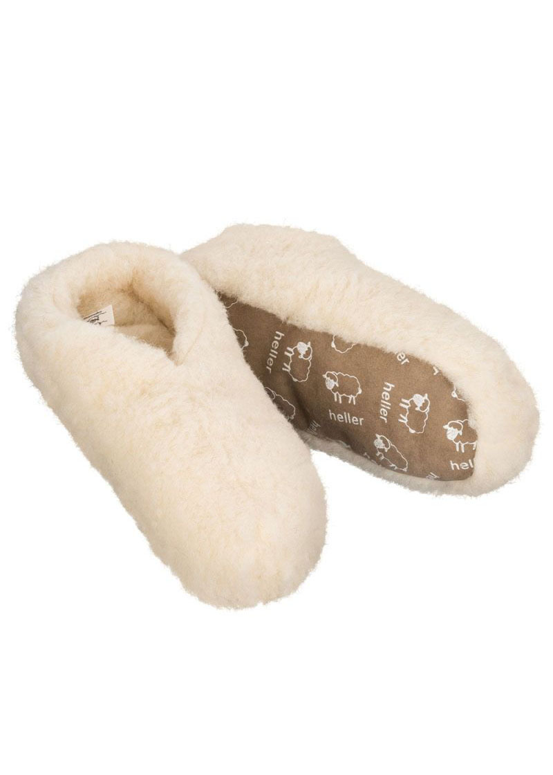 Wollpantoletten GÖTEBORG, wollweiß