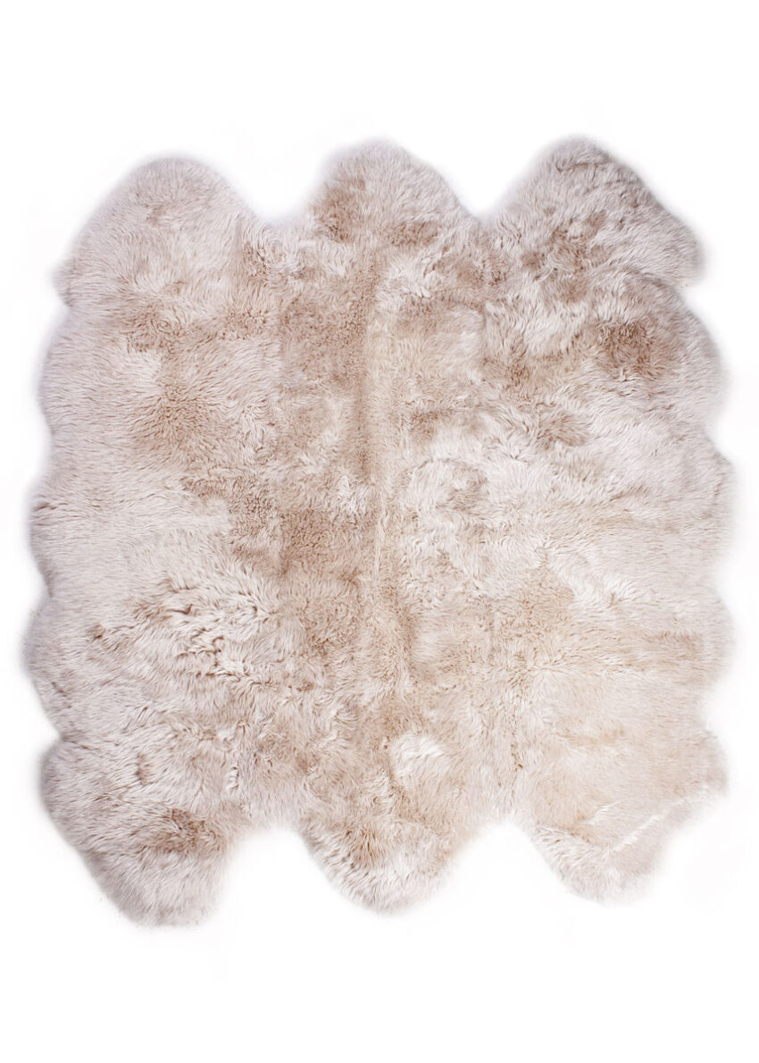 Luxus-Merino XXL "Unikat-23-11-15" Sechsfach-Lammfell, leinen