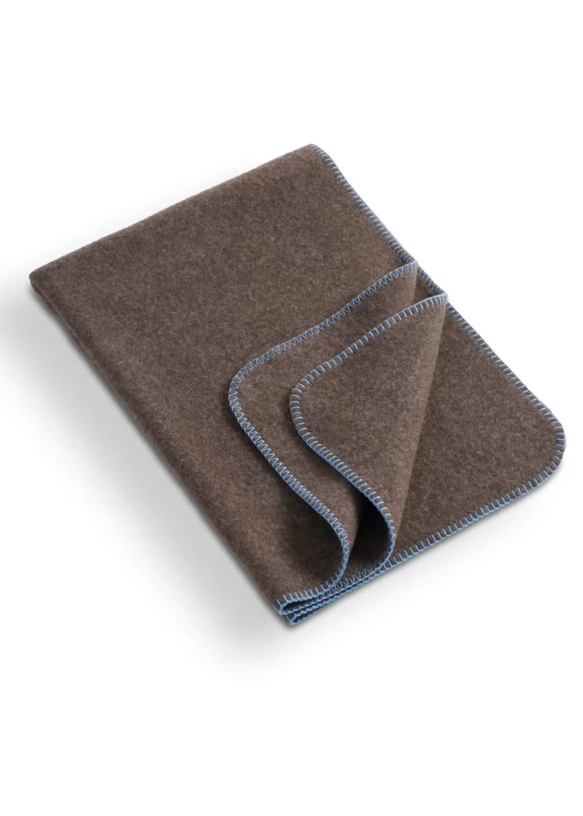 Coastland Babydecke "NiceSoftLove", torfbraun/blau